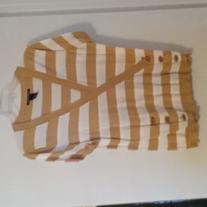 Boston Proper, L, tan/white